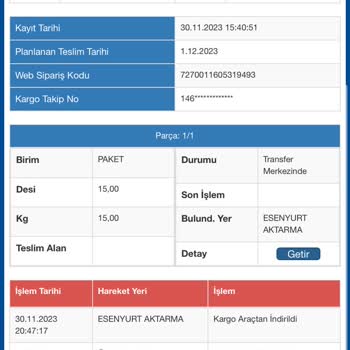 Sürat Kargo Kargomdan Haber Alınamıyor