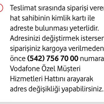 Vodafone Adres Değişikliği Yapmıyorlar