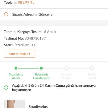 Stradivarius Botum 13 Gündür Kargoya Verilmedi