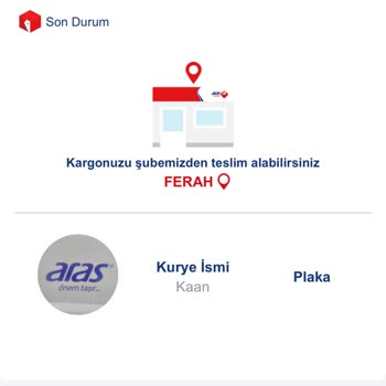 Aras Kargo Kargoyu Şubeden Almayı Seçmişim?