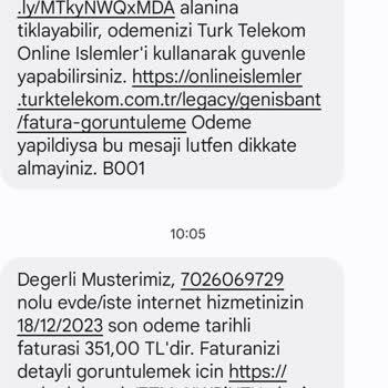 Türk Telekom Fazla Fatura Tutarı