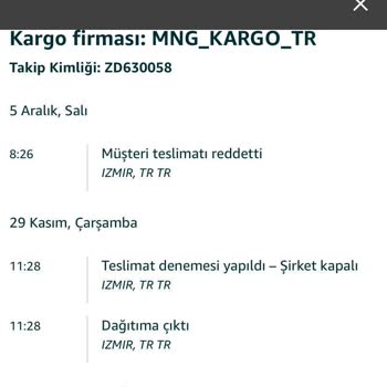 MNG Kargo Paketimi Getirmeden İade Başlattı