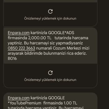 Google Ads Ve Enpara Habersiz Para Çekimi