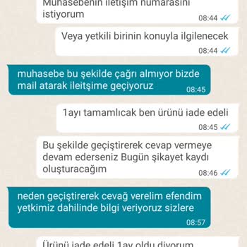Modavina Para İadesi Yapılmıyor