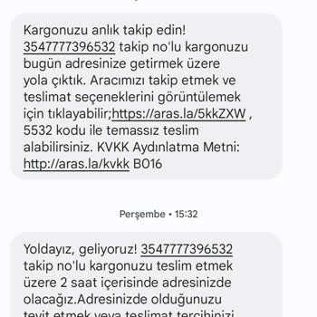 Aras Kargo Kurye Ürünümü Getirmedi