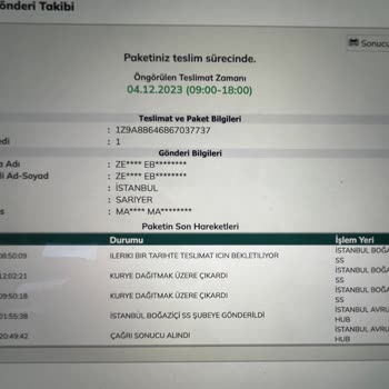 UPS Türkiye Kargo Dağıtım Mağduriyeti