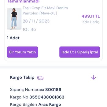 E-Tesettür ve Aras Kargo Tarafından Mağdur Edildim