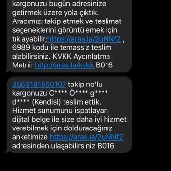 Aras Kargo Dağıtıma Çıktığı Anda Teslim Edilen Fakat Ortada Olmayan Kargo