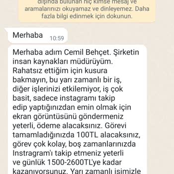 WhatsApp'tan Bilinmeyen Numara