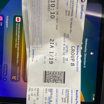 SunExpress Hava Yolları Kaba Servis Ve