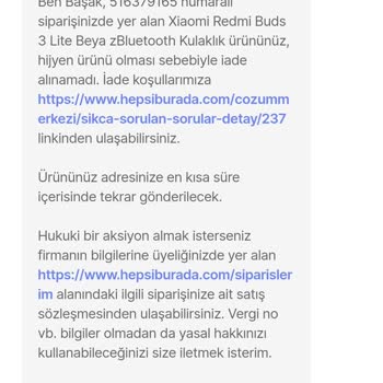 Xiaomi İade Hepsiburada Mağdur Etti