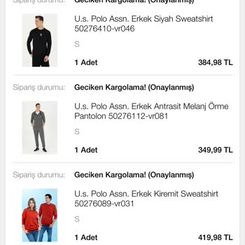 N11 Ve Polo Ürün Kargolanmaması İade Yapılması Ve İlgisizlik