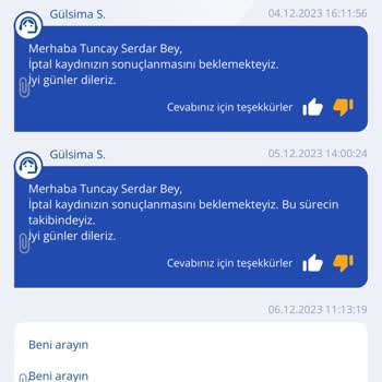 TurkNet İptal Nakil Hiçbir İşlem Yapamıyorum. Kimseye Ulaşılamıyor.