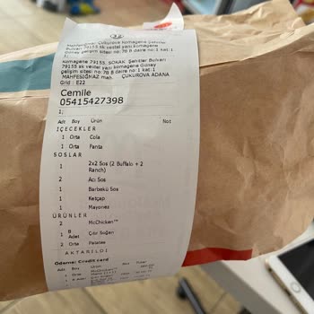 McDonald's Bozuk Gelen Siparişler