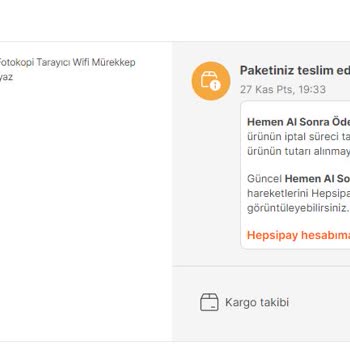 Hepsiburada Yazıcı Teslim Etmeyip Fiyat Yükseltmek