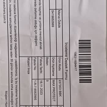 Skechers İade Edilemeyen Ayakkabı 15 Günlük Ayakkabının Neresini Kullanamadım