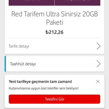 Vodafone Tarife Ücreti Yükseltme