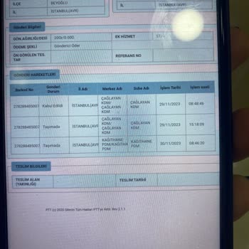 PTT Kargo Kağıthane Posta Dağıtım Merkezi PTT