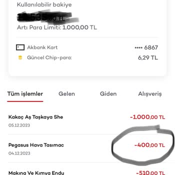 Pegasus Yüksek Silah Bagaj Ücreti Tahsilatı