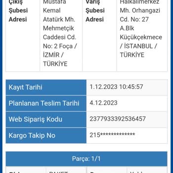 Sürat Kargo Ürünüm 3 Gündür Esenyurt Şubesinde