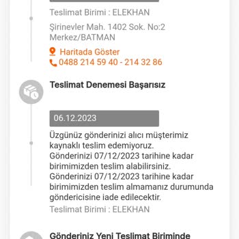 MNG Kargo Kargoyu Adrese Teslim Etmediler