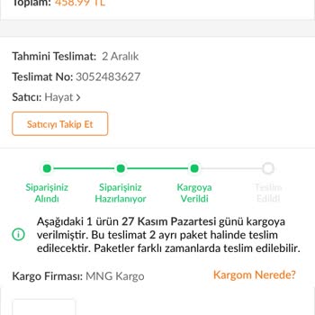 Kargomu Ulaştırmadı MNG Kargo.