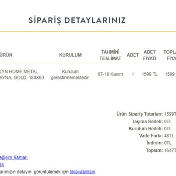 Vivense Taksitleri Ödenen Teslim Edilmeyen Ürün