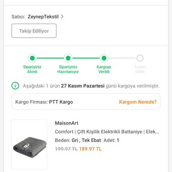 Trendyol Yanlış Şehre Gönderilen Battaniye Ve İlgisiz Tavır