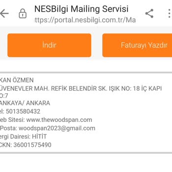 WoodSpan Fatura Ve İletişim Sorunuyla Geciken Sipariş