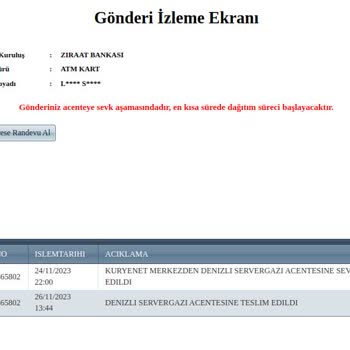 Kuryenet Kartımı Teslim Etmedi