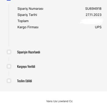 Sneaks Up Sipariş İptali Yapamıyorum