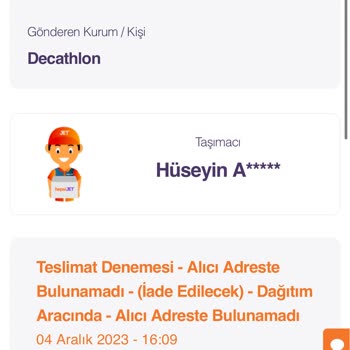 hepsiJET Kargom Bana Sorulmadan İade Edildi