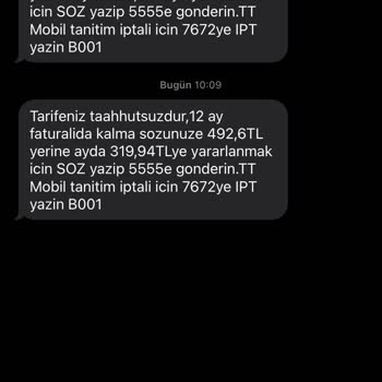 Türk Telekom Fiyat Taahhütten Farklı Bir Şekilde Karşıma Çıkıyor.