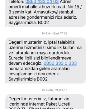 Millenicom İade Ettiğim Modem Ücretinin Faturalandırılması