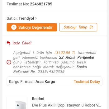 Trendyol Ayıplı Malın İade Almadı