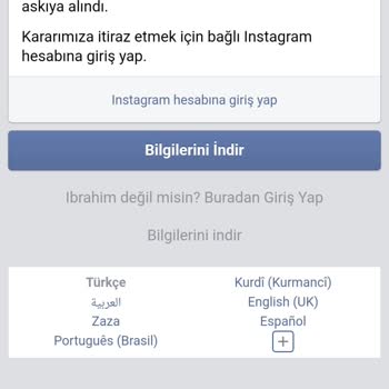 Facebook Hesabımın Askıya Alınması