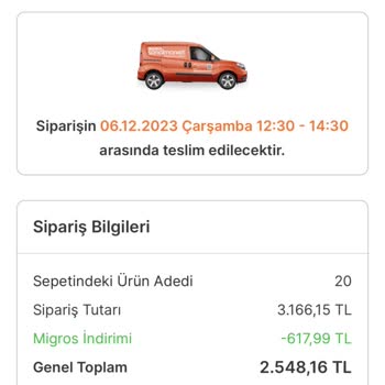 Migros Ürün Teslimat Hatası