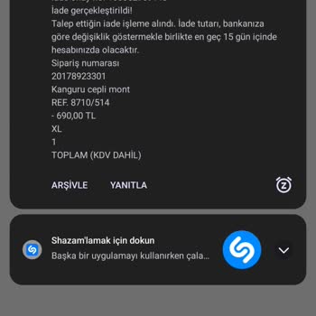 Pull and Bear Ürü Tarafıma Ulaşmadan Benden Habersiz İade Edildi.