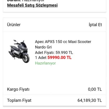 A101 Den Alınan Motorun Evrakları Gelmiyor