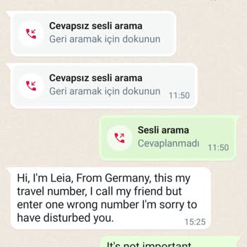 WhatsApp Bilinmeyen Numarayla Aranmam