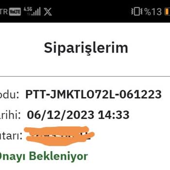 PttAVM PTT Avme Telefon Onayı Bekleniyor Yazıyor