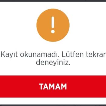 Ziraat Bankası Kayıt Okunamadı Uyarı Hatası