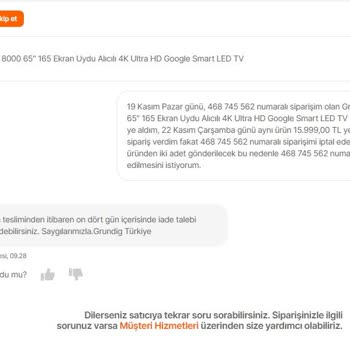 Hepsiburada.com Sipariş İptali