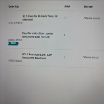 Karcher Eksik Ürün Gönderdi