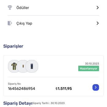Fenerium Kargoya Bir Yürü Verilmeyen Sipariş