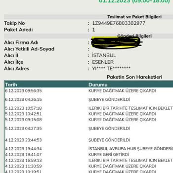 UPS Türkiye 1 Haftadır Kurye Dağıtma Çıkardı Masalı Ve Kargo Seyahati