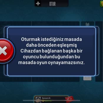 101 Okey Plus Aynı Masada Oynayamıyoruz