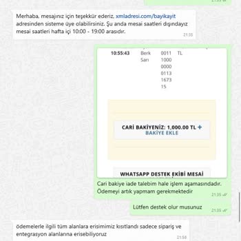 Gpturk - Xmladresi.com Cari Bakiye İadesi Yapmıyor