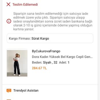Sürat Kargo Ürünü Kendi Kafasına Göre İade Ediyor