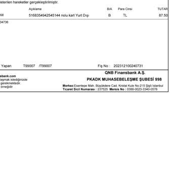 QNB Finansbank QNB Bankası... Şikayet